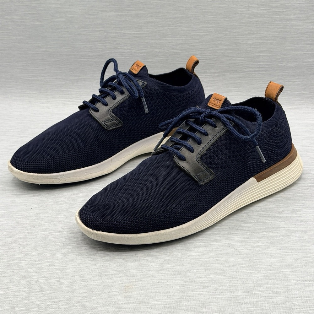 Wolf & Shepherd SwiftKnit Men's 10 Dress Sneakers Navy Blue Knit Casual Hybrid